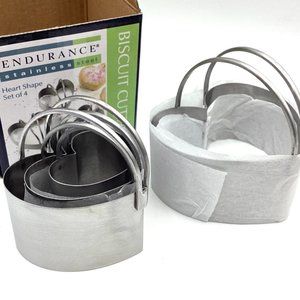 RSVP International Endurance Heart Shape Biscuit Cutters - Stainless Steel